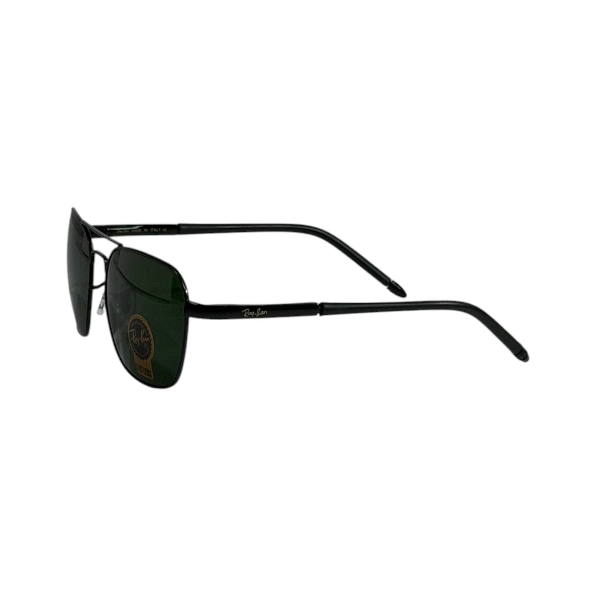 Ray - Ban Aviator Sunglasses 🕶️ | Black Frame with G15 Green Lenses - MASTERPIECE