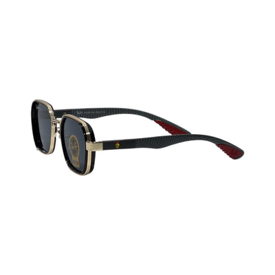 🕶️ Ray-Ban Ferrari Carbon Fiber Square Sunglasses – Black & Gold Racing Edition 🏎️✨ - MASTERPIECE
