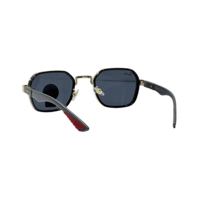 🕶️ Ray-Ban Ferrari Carbon Fiber Square Sunglasses – Black & Gold Racing Edition 🏎️✨ - MASTERPIECE