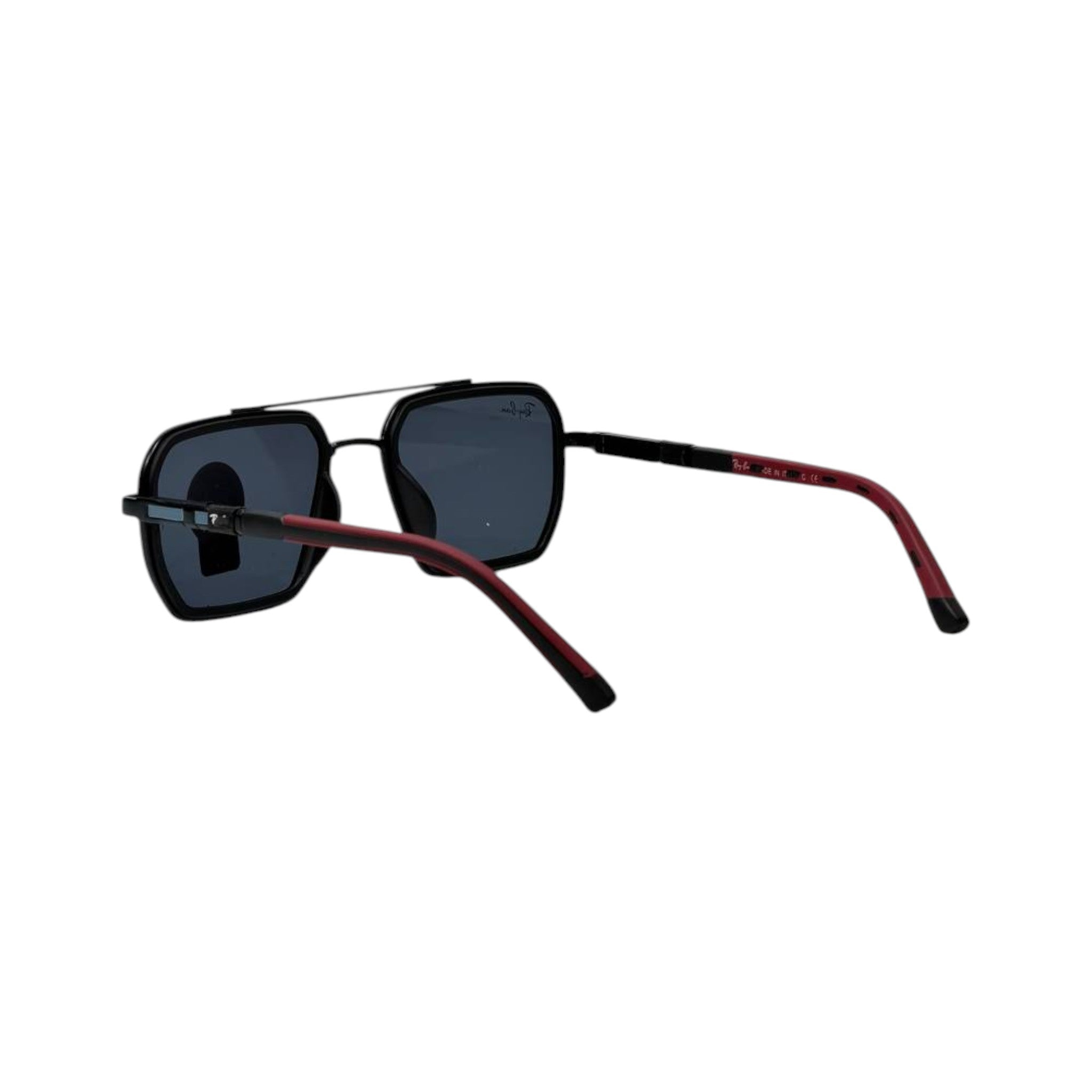 🕶️ Ray-Ban Hexagonal Double Bridge Sunglasses – Black & Red Edition 🔥 - MASTERPIECE