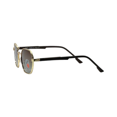 🕶️ Ray-Ban Polarized Octagonal Sunglasses – Gold & Brown Gradient Edition ✨ - MASTERPIECE