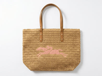 🌸 Riviera Woven Beach Tote Bag – Blush Pink Edition 🌸 - MASTERPIECE