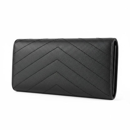 Saint Laurent Inspired Black Envelope Wallet 🖤✨ Luxury YSL Style Women’s Long Wallet - MASTERPIECE