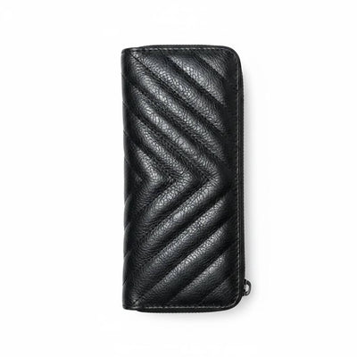 Saint Laurent Inspired Black Quilted Zip Wallet 🖤✨ Luxury YSL Style Long Wallet - MASTERPIECE