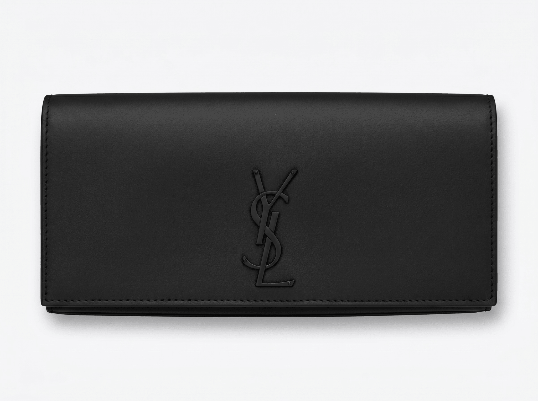 Saint Laurent Matte Black YSL Leather Clutch 🖤✨👛🔥 - MASTERPIECE