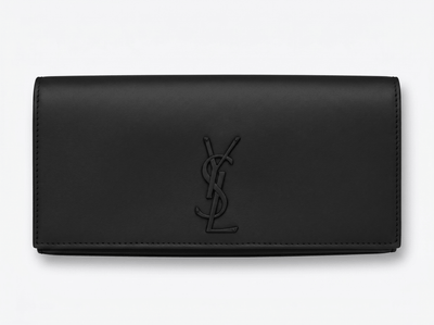 Saint Laurent Matte Black YSL Leather Clutch 🖤✨👛🔥 - MASTERPIECE