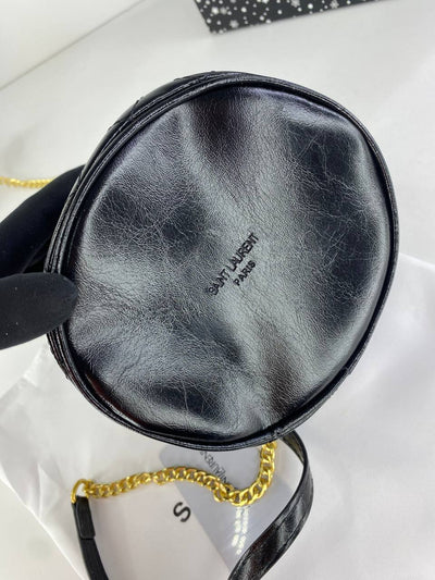 Saint Laurent Quilted Leather Bucket Bag with Gold Chain - MASTERPIECE