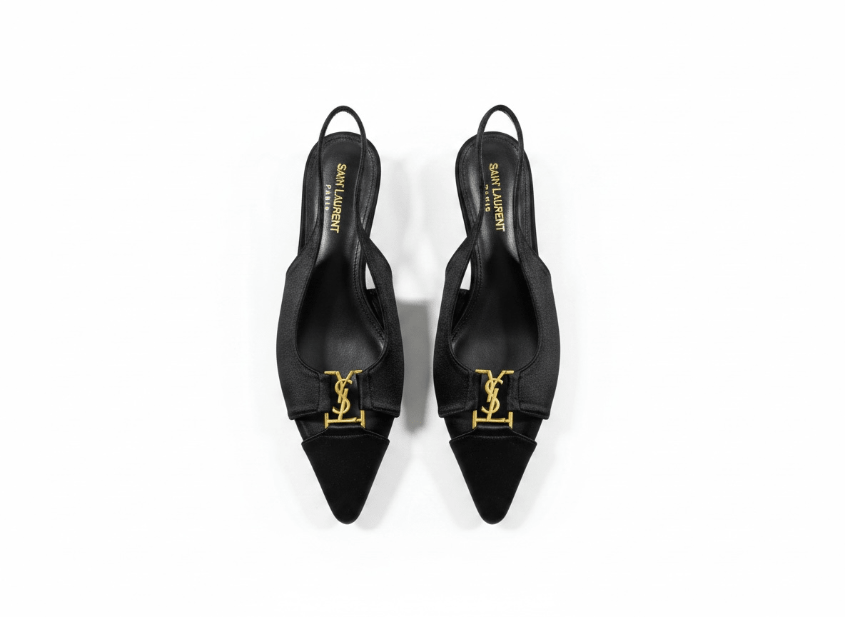 Saint Laurent YSL Slingback Flats 🖤✨ - MASTERPIECE