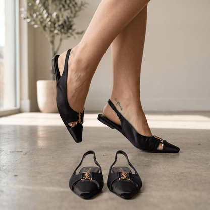 Saint Laurent YSL Slingback Flats 🖤✨ - MASTERPIECE