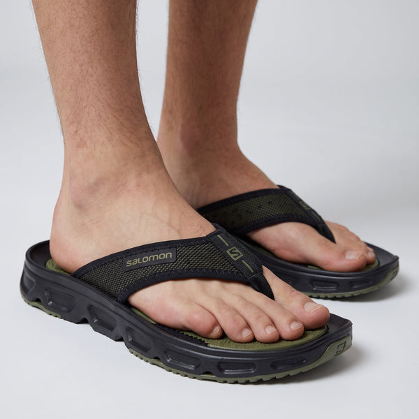 Salomon Sandals – Olive Black Flip Flops 🟢🖤
