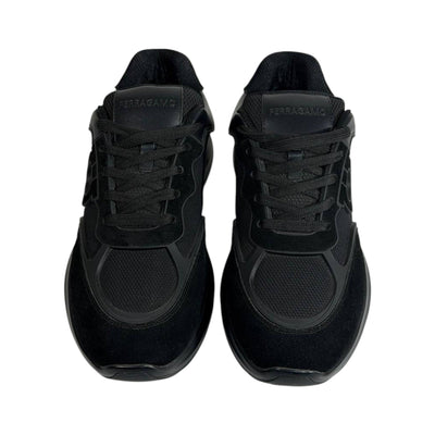 Salvatore Ferragamo All Black Sneakers – Luxury Modern Comfort Trainers 🖤👟 - MASTERPIECE