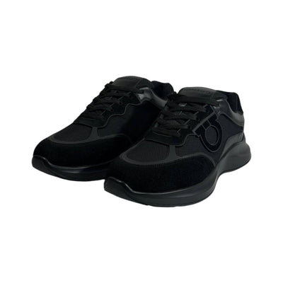 Salvatore Ferragamo All Black Sneakers – Luxury Modern Comfort Trainers 🖤👟 - MASTERPIECE