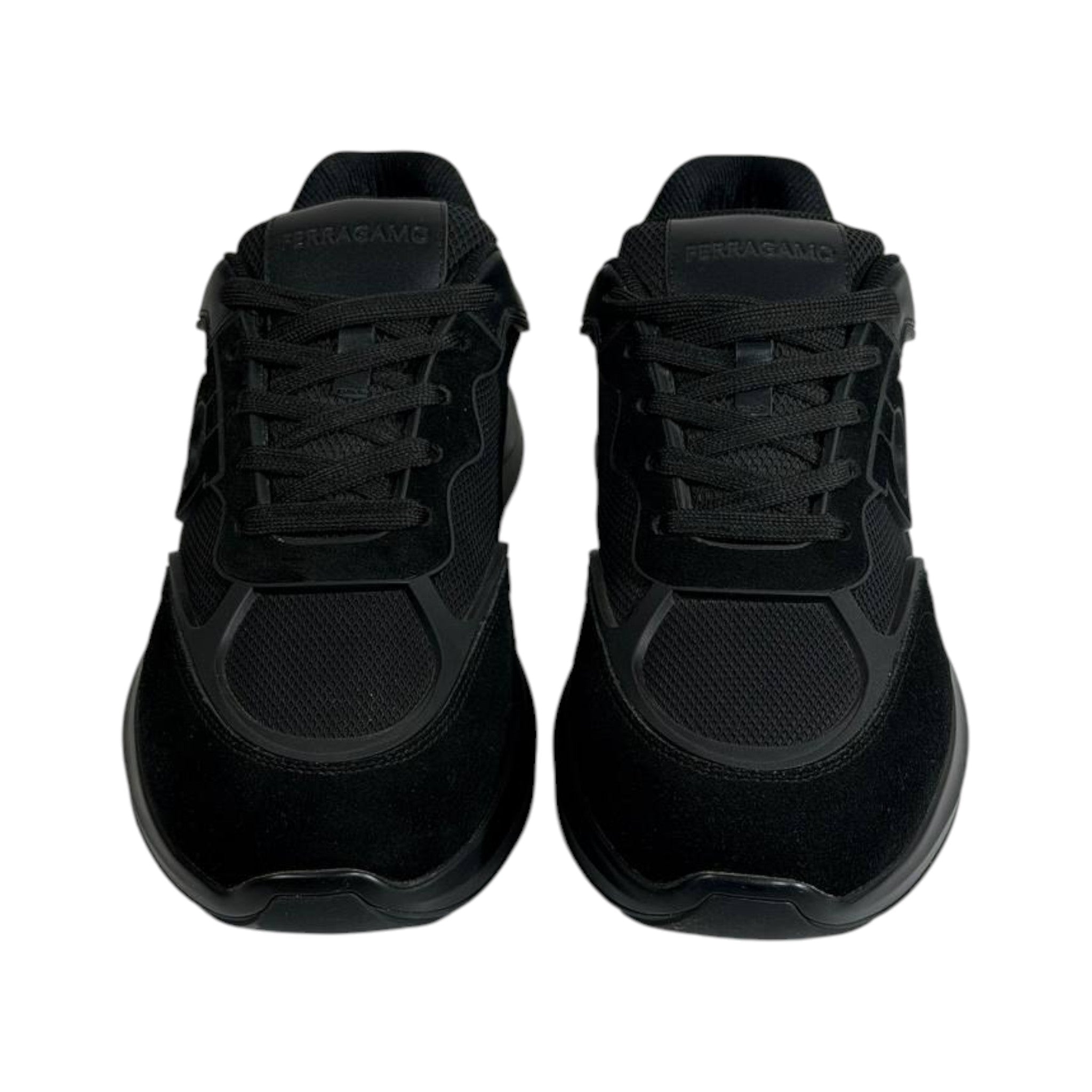 Salvatore Ferragamo All Black Sneakers – Luxury Modern Comfort Trainers 🖤👟 - MASTERPIECE