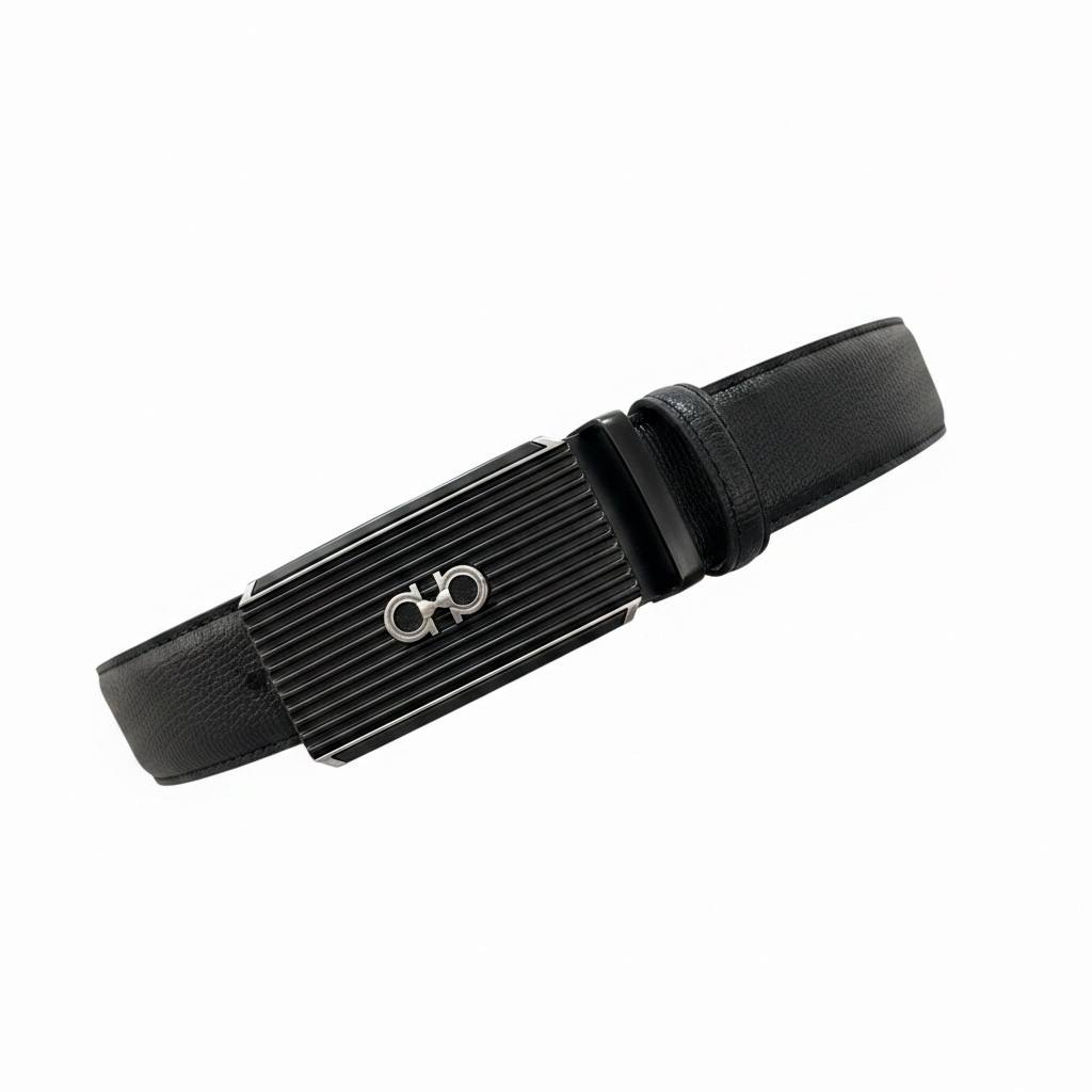 Salvatore Ferragamo Luxury Black Belt 120CM – Signature Gancini Buckle Premium Belt ✨🖤 - MASTERPIECE