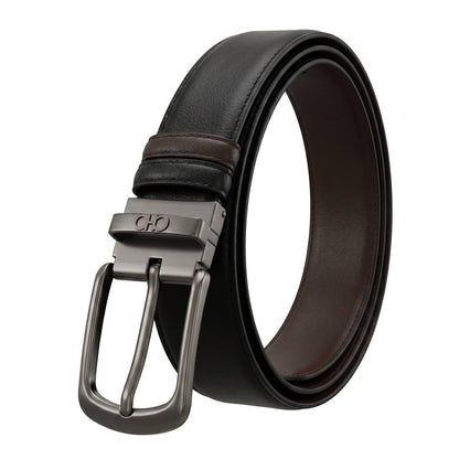 Salvatore Ferragamo Reversible Leather Belt – Black & Brown | 120 CM 🖤🤎✨ - MASTERPIECE