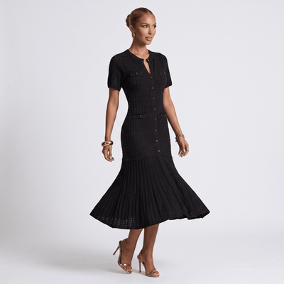 🖤 Sandro Textured Knit Maxi Dress - MASTERPIECE
