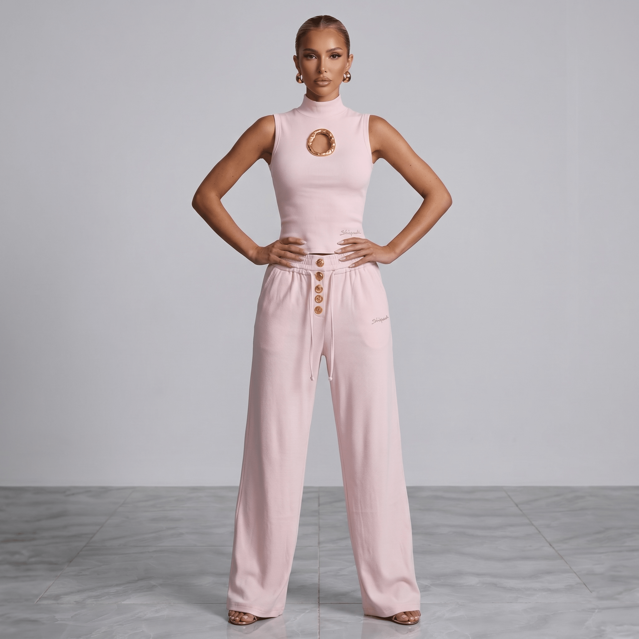 : Schiaparelli Blush Pink Gold Ring Lounge Set 🩷✨💛🔥 - MASTERPIECE