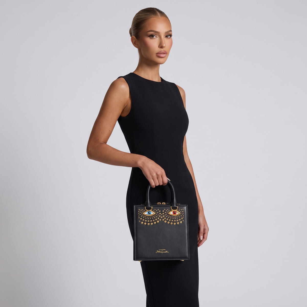 Schiaparelli Box Bag – Black Studded 👁️🖤limited edition - MASTERPIECE