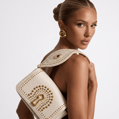 🤍 Schiaparelli Eye Studded Leather Crossbody Bag - MASTERPIECE