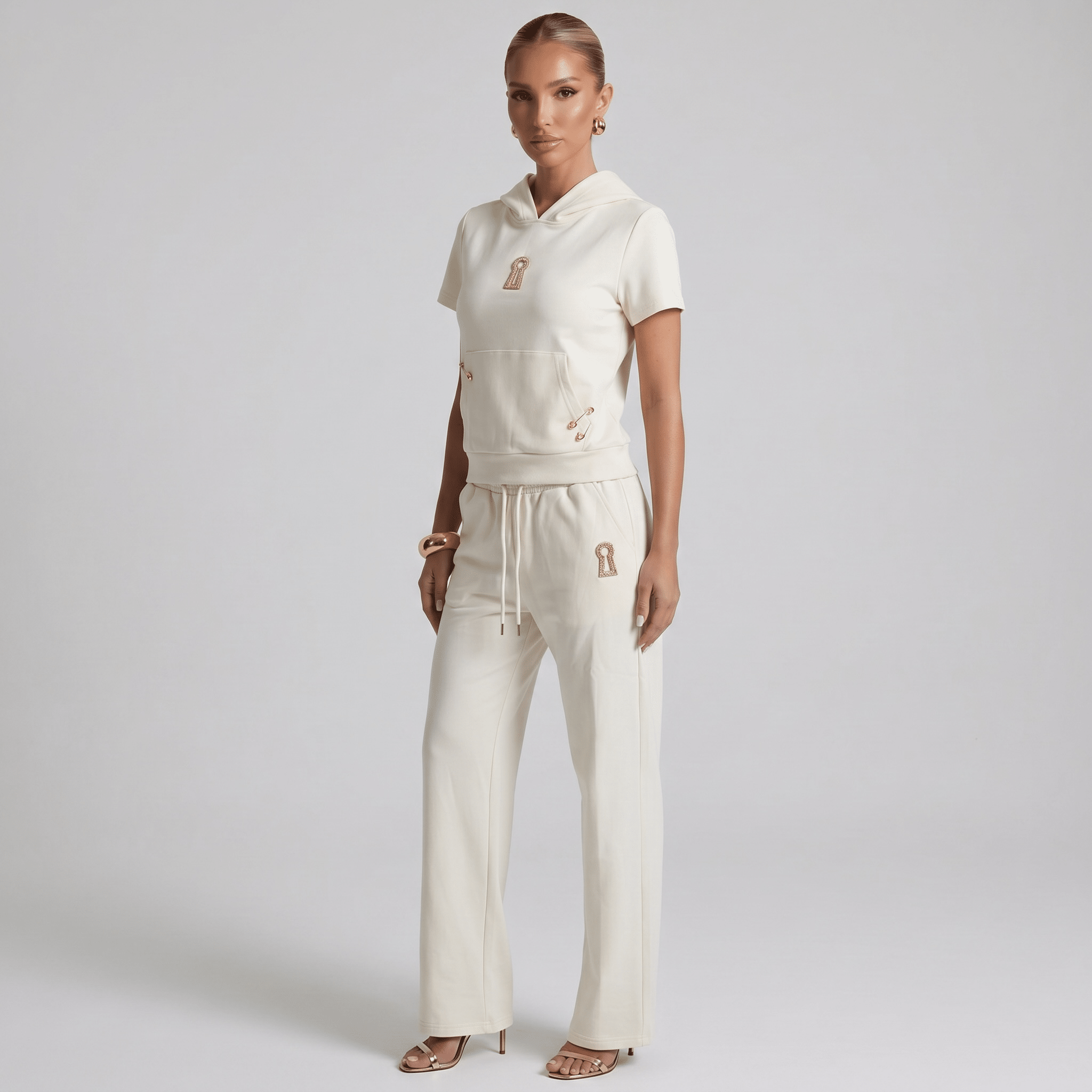 Schiaparelli Ivory Keyhole Tracksuit Set 🤍🔑✨🔥 - MASTERPIECE