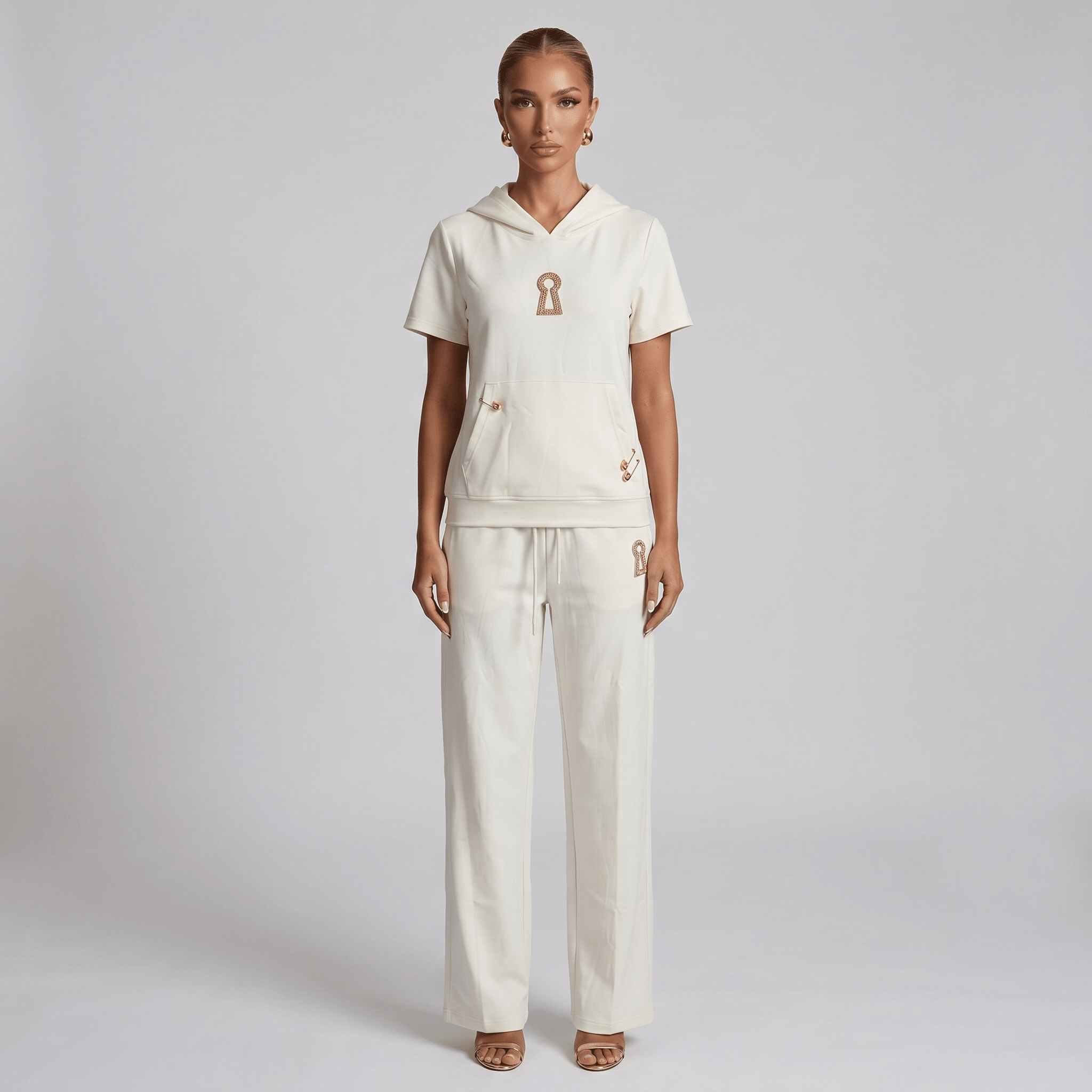 Schiaparelli Ivory Keyhole Tracksuit Set 🤍🔑✨🔥 - MASTERPIECE