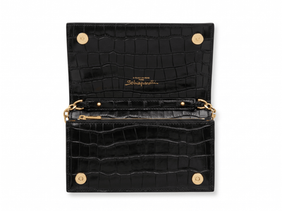 🖤 SCHIAPARELLI Keyhole Croc-Embossed Chain Bag ✨ - MASTERPIECE