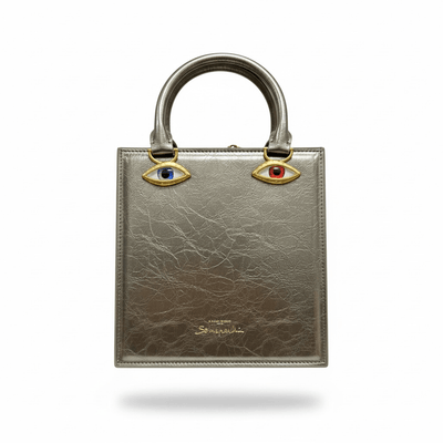 Schiaparelli Metallic Face Mini Tote – Champagne Gold Surreal Edition 👁✨ - MASTERPIECE