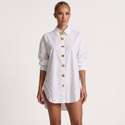 Schiaparelli White Icon Button Shirt 🤍 - MASTERPIECE