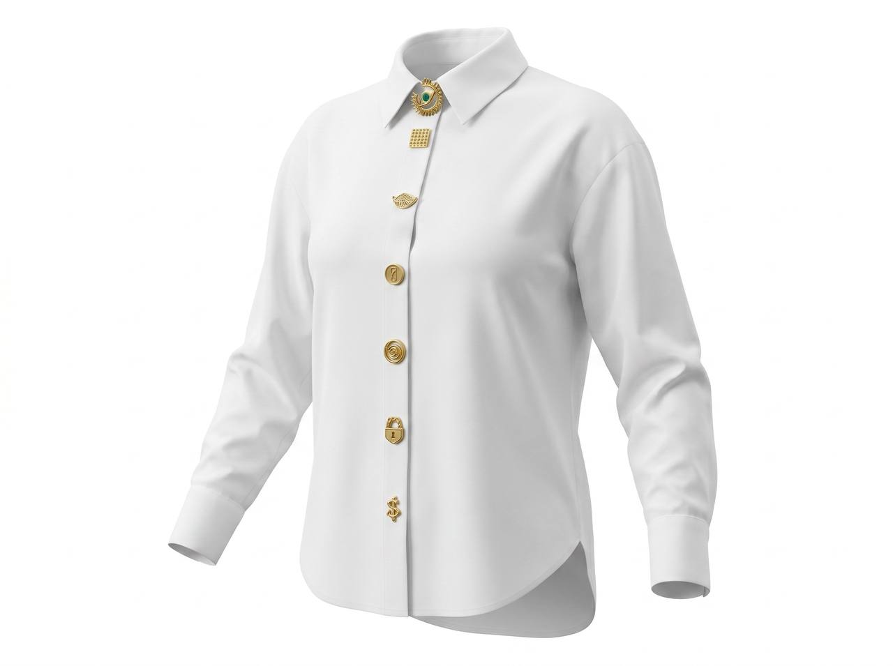 Schiaparelli White Icon Button Shirt 🤍 - MASTERPIECE