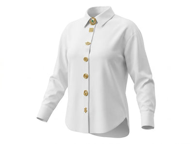 Schiaparelli White Icon Button Shirt 🤍 - MASTERPIECE