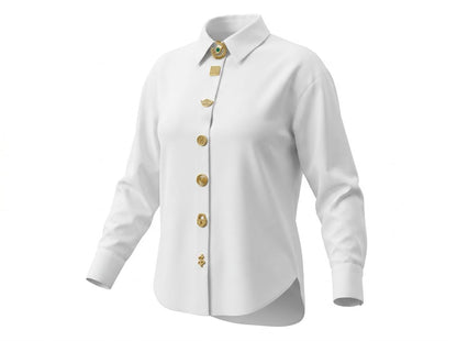 Schiaparelli White Icon Button Shirt 🤍 - MASTERPIECE