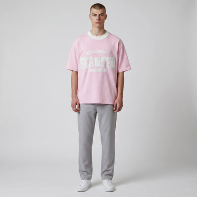 Seanter Oversized Graphic T-Shirt – Baby Pink Edition 🌸✨ - MASTERPIECE