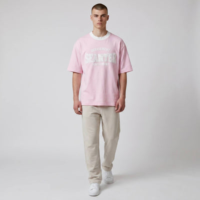Seanter Oversized Graphic T-Shirt – Baby Pink Edition 🌸✨ - MASTERPIECE
