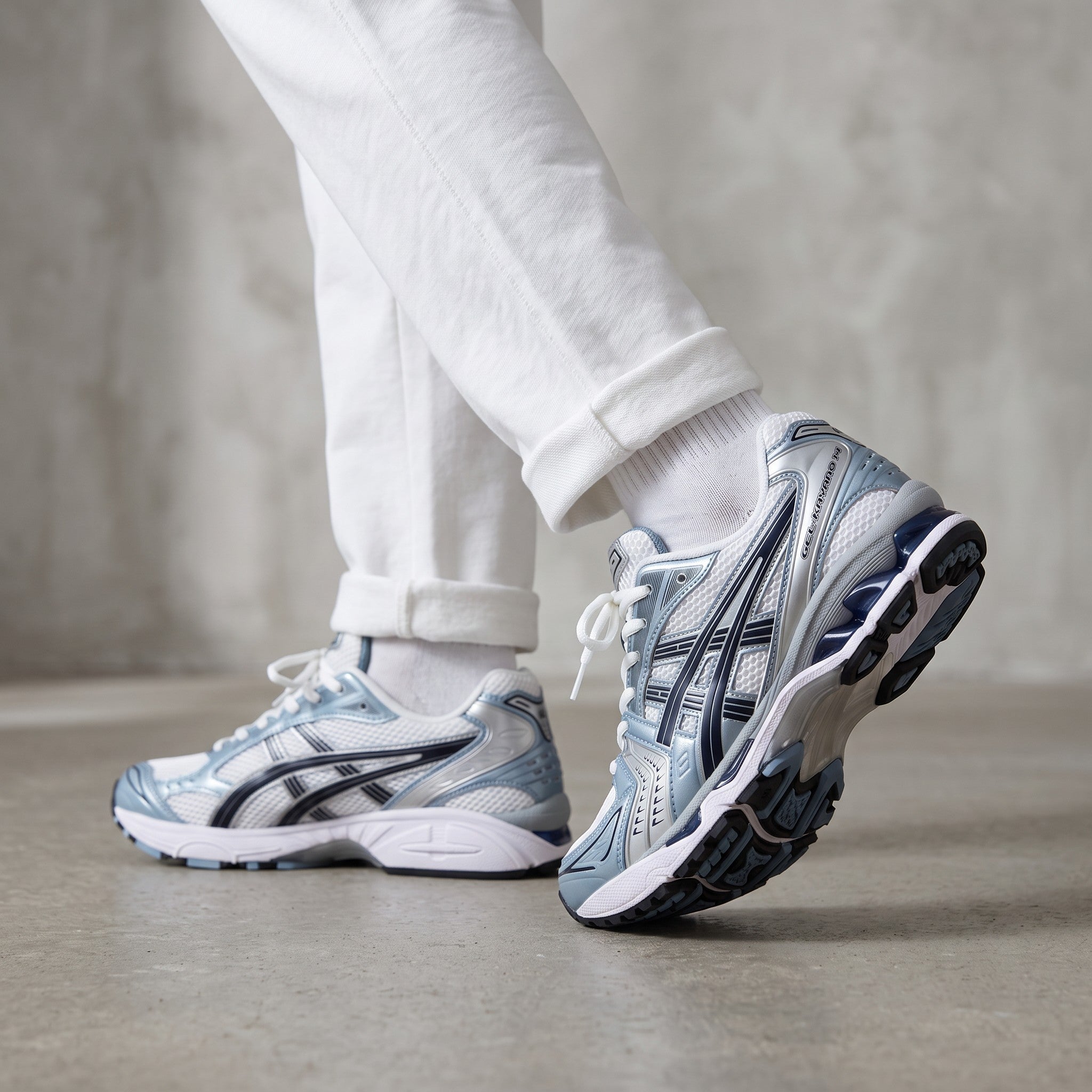 SICS GEL-KAYANO™ 14 – White / Sky Blue 🤍🩵 - MASTERPIECE