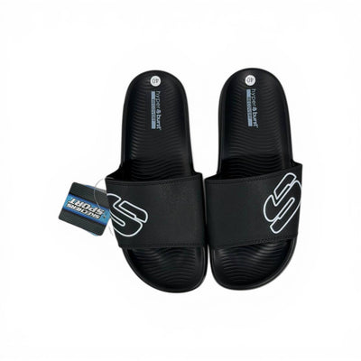 Skechers Black Slides – Next Level Comfort & Style ⚡🩴 - MASTERPIECE