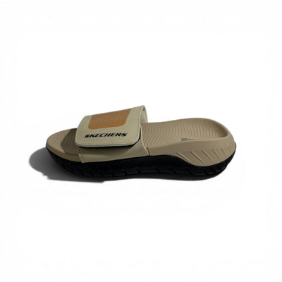 🤍✨ Skechers Comfort Slides – Beige & Tan Edition | Everyday Style & Cushioning - MASTERPIECE
