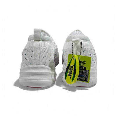 Skechers Crystal Knit Slip-On Sneakers – White Comfort Walking Shoes ✨👟 | Lightweight Breathable Trainers - MASTERPIECE