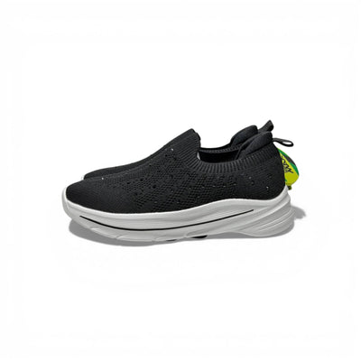Skechers Crystal Slip-On Sneakers – Black Sparkle Comfort Shoes | Lightweight Breathable Walking Trainers - MASTERPIECE