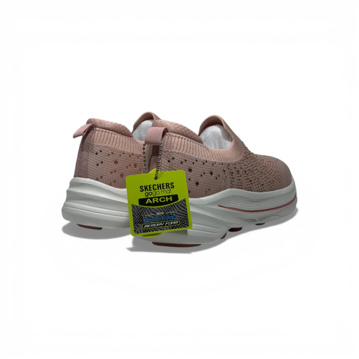 Skechers Crystal Slip-On Sneakers – Blush Pink Sparkle Comfort Shoes ✨👟 | Lightweight Breathable Walking Trainers - MASTERPIECE