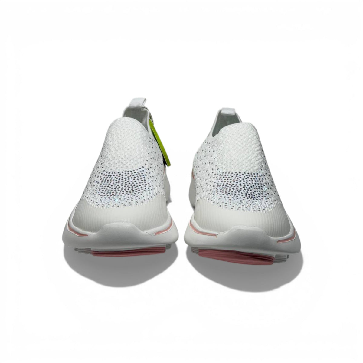 Skechers Crystal Slip-On Sneakers – White Sparkle Comfort Shoes | Lightweight Breathable Walking Trainers - MASTERPIECE