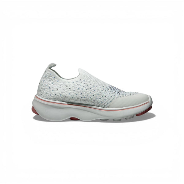 Skechers Crystal Slip-On Sneakers – White Sparkle Comfort Shoes | Lightweight Breathable Walking Trainers