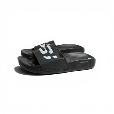🖤⚡ Skechers Hyper Burst Slides – Black Bold Logo Edition | Ultra Comfort - MASTERPIECE