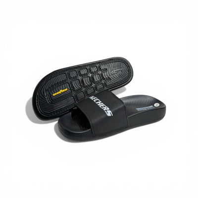 Skechers Hyper Burst Slides — Black - MASTERPIECE