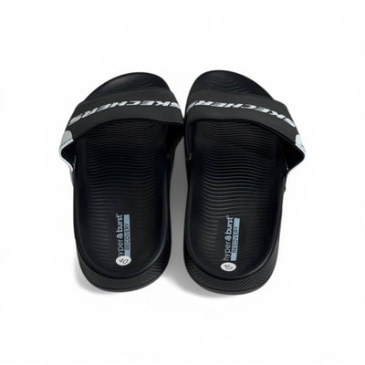 Skechers Hyper Burst Slides — Black - MASTERPIECE