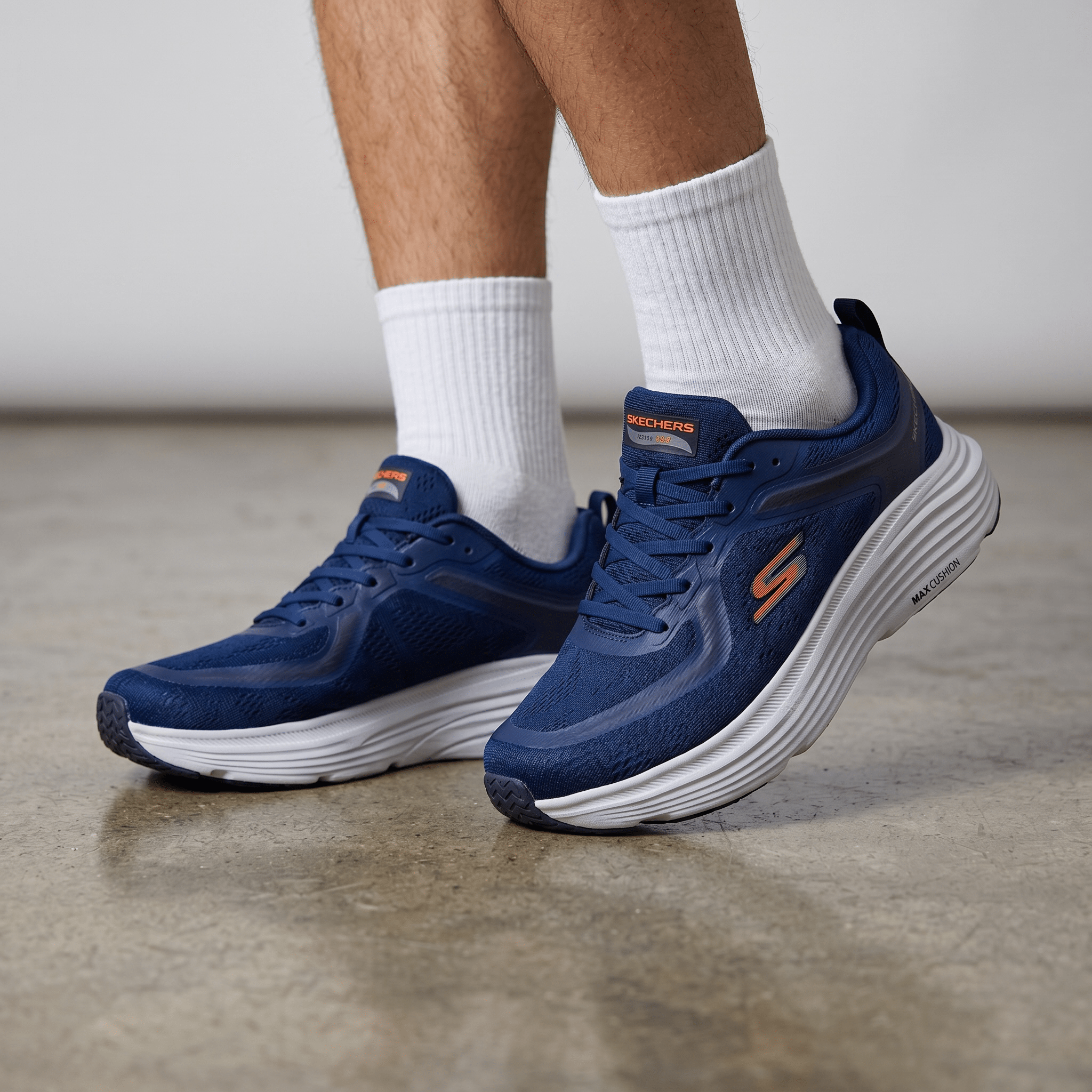 💙 Skechers Max Cushioning Running Shoes – Navy Blue - MASTERPIECE