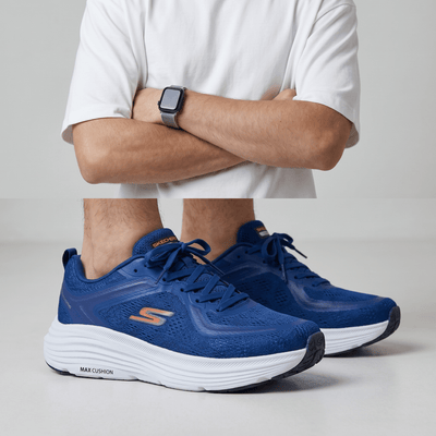 💙 Skechers Max Cushioning Running Shoes – Navy Blue - MASTERPIECE