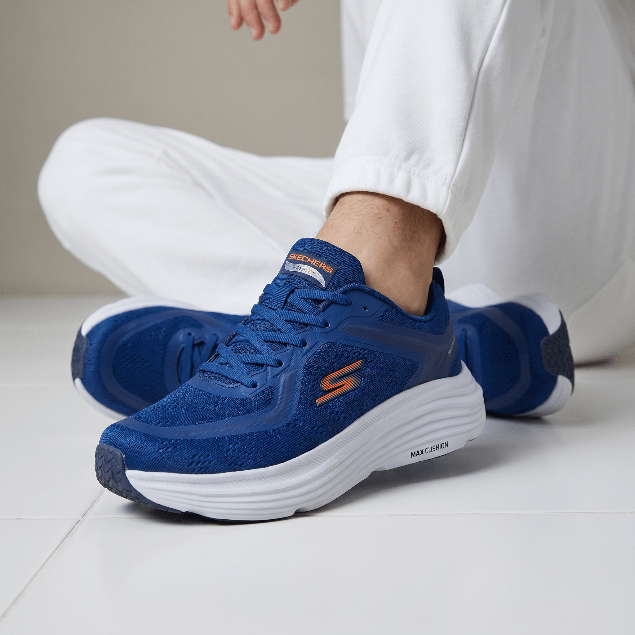 💙 Skechers Max Cushioning Running Shoes – Navy Blue - MASTERPIECE