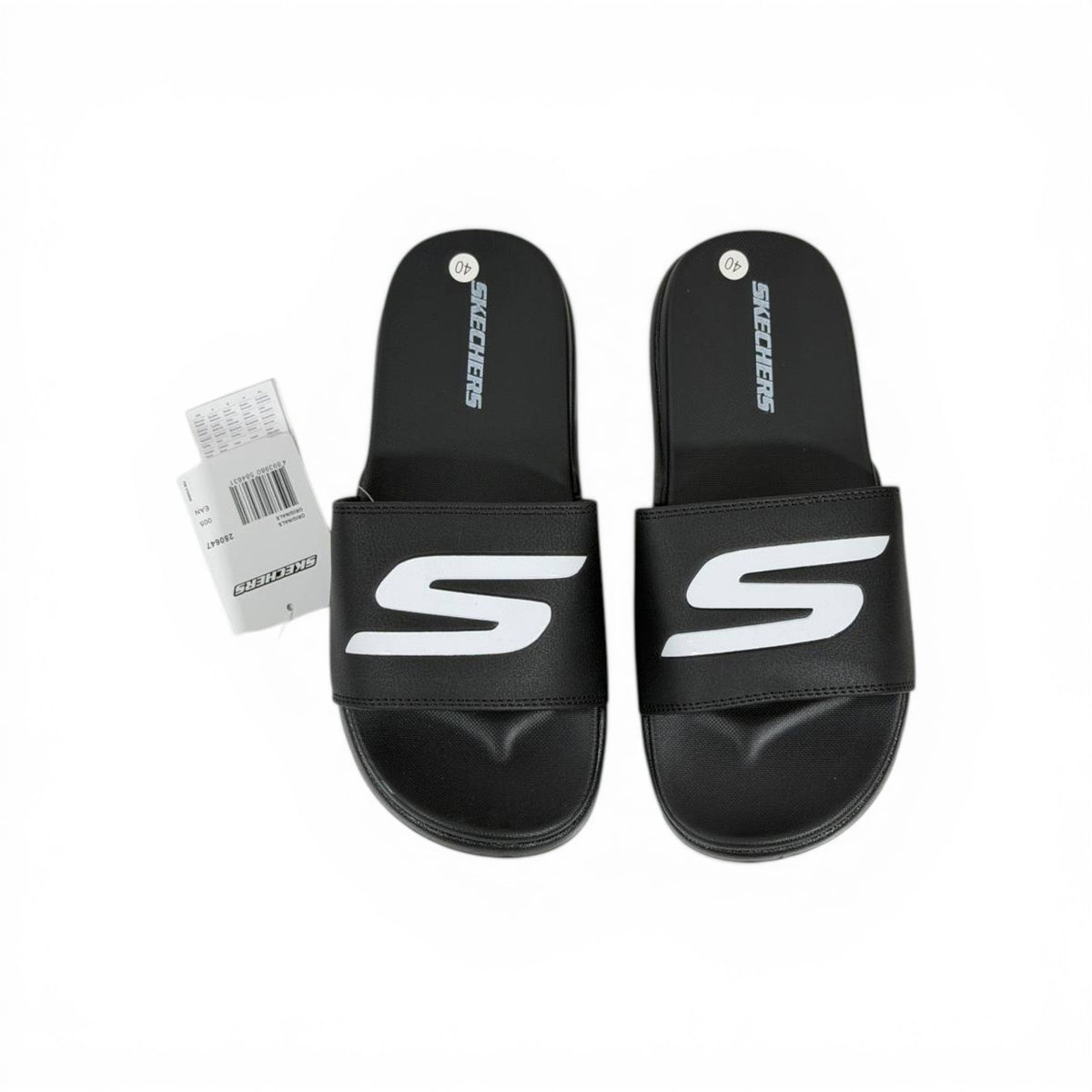 🖤⚡ Skechers Slides – Black Comfort Edition 🩴🔥 - MASTERPIECE