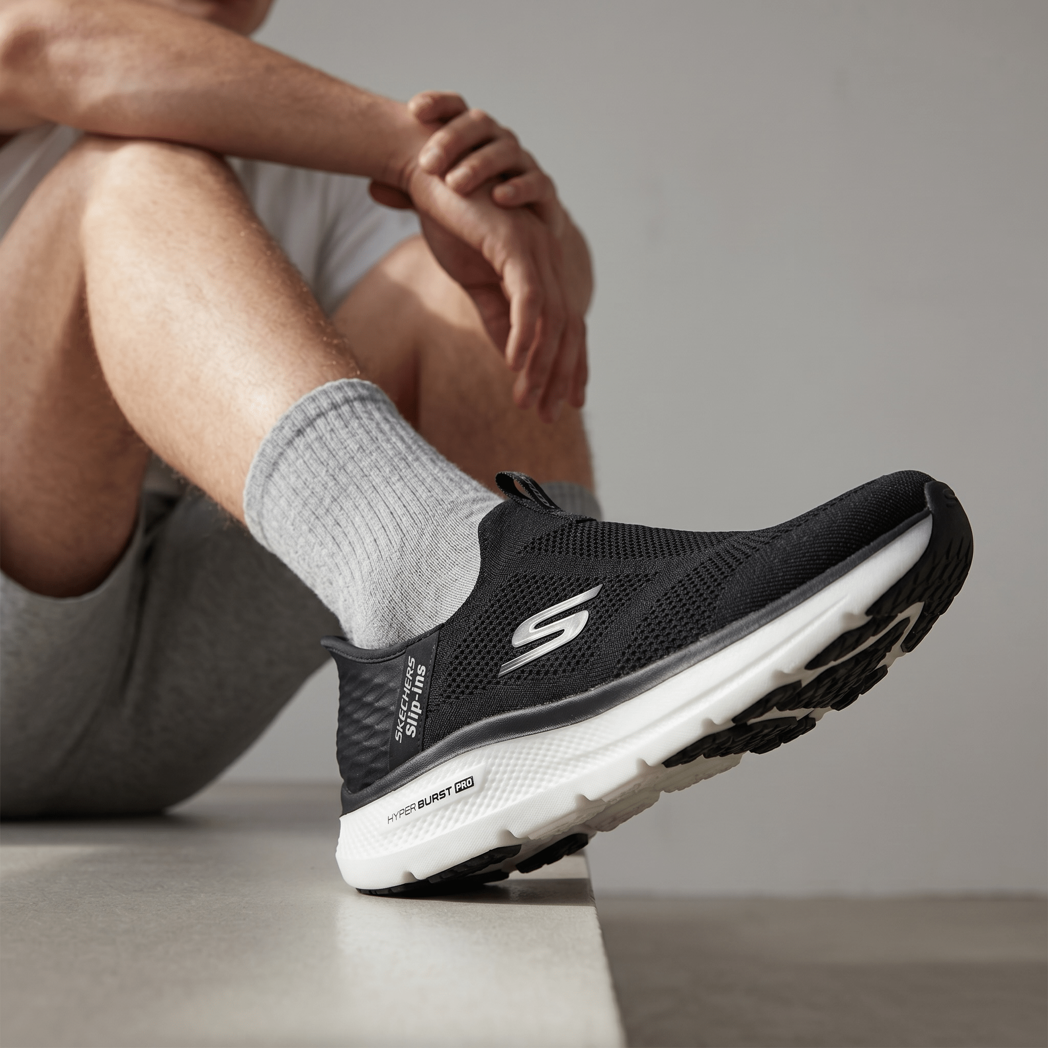🖤 Skechers Slip-Ins Hyper Burst Running Shoes – Black - MASTERPIECE