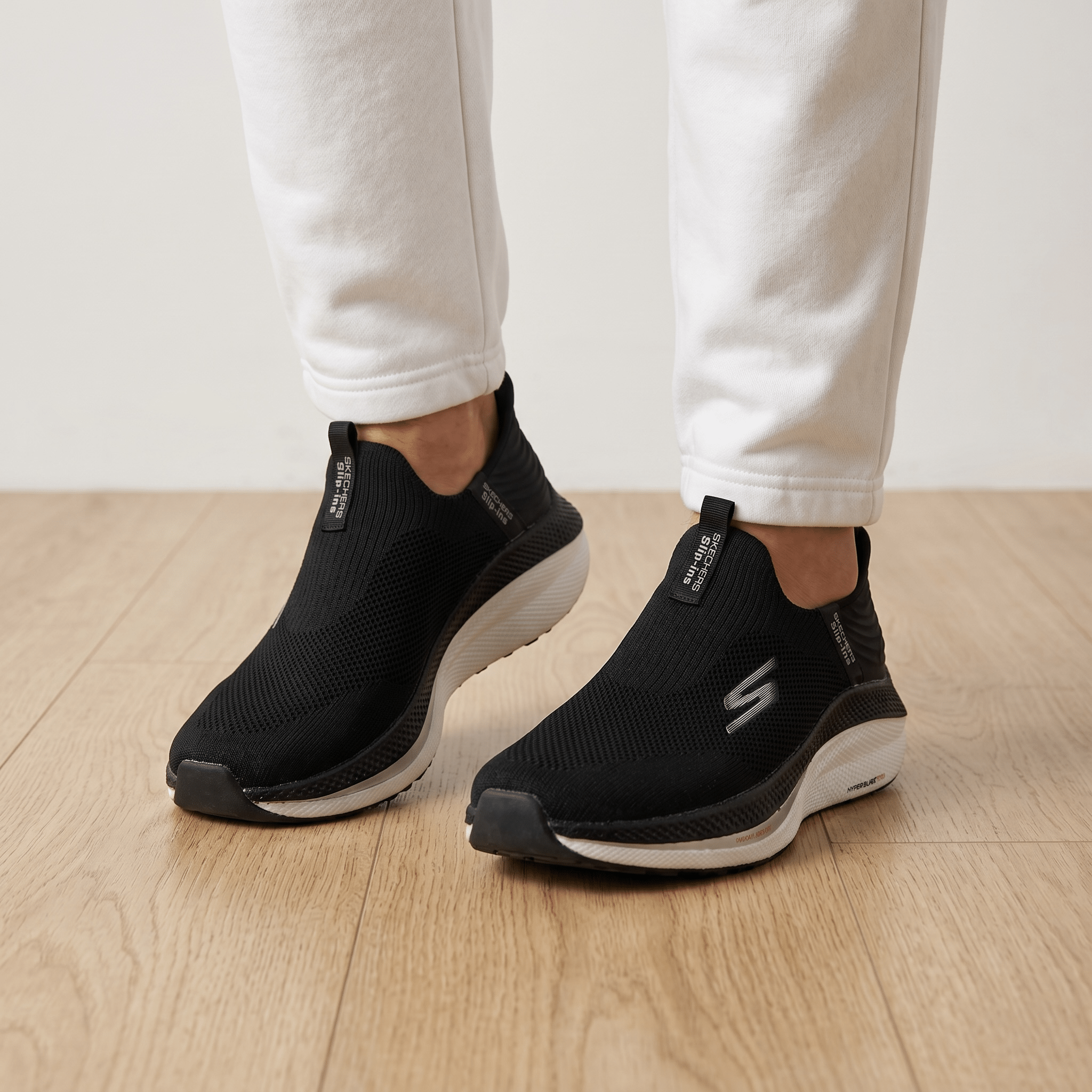 🖤 Skechers Slip-Ins Hyper Burst Running Shoes – Black - MASTERPIECE